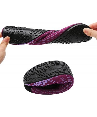 Women Water Shoes Mens Barefoot Skin Aqua Socks for Run Dive Surf Swim Beach Yoga Quick Drying Wzh Purple $9.68 Outdoor Shoes