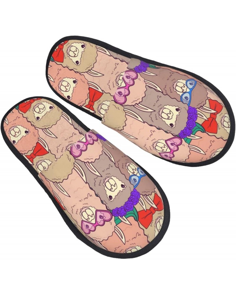 Fuzzy Feet Slippers For Women,House Shoes Non Slip Indoor/Outdoor,Cute Lamas Designs- Cute Lamas $13.32 Slippers