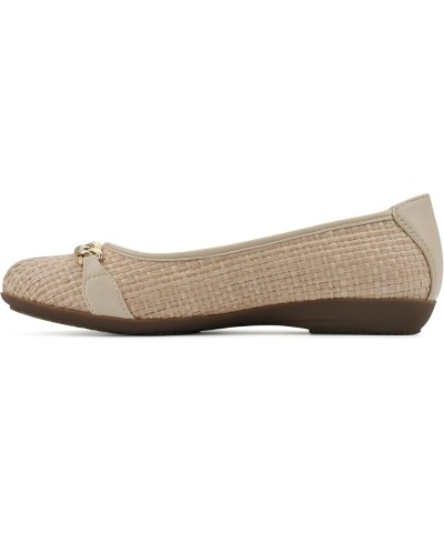 Women's Charmed Cushioned Ballet Flat Beige/Raffia $18.70 Flats