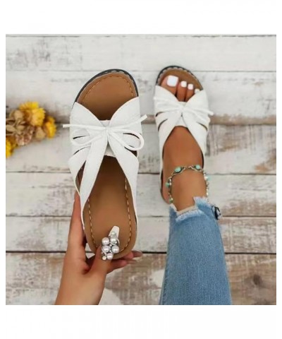 Women's Flat Sandals Party Evening with Arch Support Women's Platform Wedge Sandals Wide Heel Arch White $15.38 Athletic Shoes