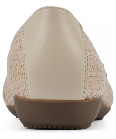 Women's Charmed Cushioned Ballet Flat Beige/Raffia $18.70 Flats