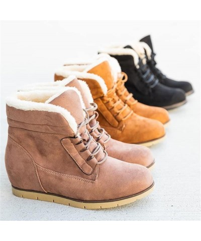 Winter Boots For Women Fashion High-top Snow Boots Slip on Warm Comfortable Outdoor Fur Lined Ankle Booties Zn-brown $15.12 B...