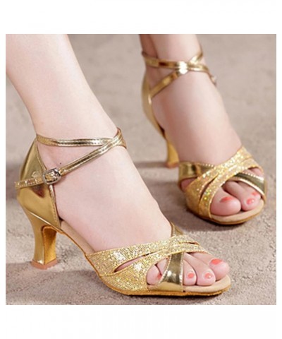 Heeled Sandals Beach Sandals Women Platform Sandals Women Sandals Size 7 1/2 Women Heeled Sandals Red Fashion 3-gold $15.38 S...