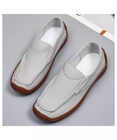 Flat Single Shoes for Women Casual Summer Indoor and Outdoor, Breathable Solid Color Round Toe Comfortable Slip-on Flat Shoes...