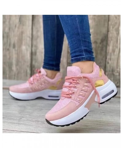 Sneakers for Women Walking Shoes Comfortable Shoes Non Slip Running Shoes Breathable Lightweight Gym Sneakers M7-pink $14.21 ...