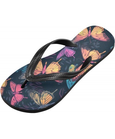 Flip Flop Sandals for Teen Women Men - Butterfly Beautiful Beach Shoes Waterproof Outdoor Summer Beach Slippers 8-9 Women/6.5...