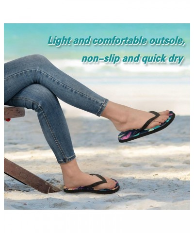 Flip Flop Sandals for Teen Women Men - Butterfly Beautiful Beach Shoes Waterproof Outdoor Summer Beach Slippers 8-9 Women/6.5...