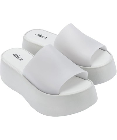 Becky Platform Slides for Women - Cushioned and Comfortable Chunky Platform Slip-On Sandals with Jelly Upper and Open Toe Des...