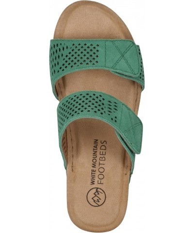 Women's Ferula Wedge Sandal Classic Green/Suede $17.02 Sandals