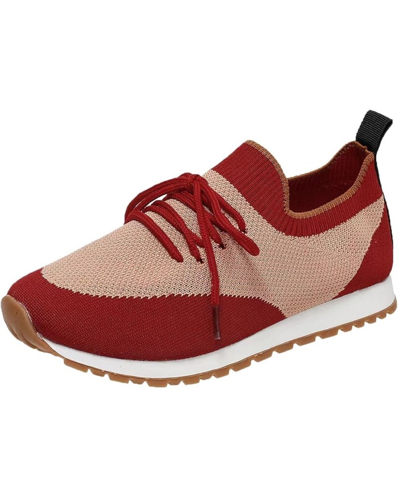 Women's Time Off Sneaker Comfortable Flats Boat Shoe Vintage Walking Dress Shoes Gym Shoes Tennis Shoes Red $13.43 Athletic S...