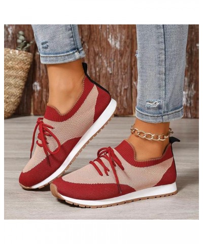 Women's Time Off Sneaker Comfortable Flats Boat Shoe Vintage Walking Dress Shoes Gym Shoes Tennis Shoes Red $13.43 Athletic S...