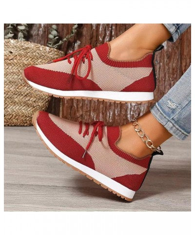 Women's Time Off Sneaker Comfortable Flats Boat Shoe Vintage Walking Dress Shoes Gym Shoes Tennis Shoes Red $13.43 Athletic S...