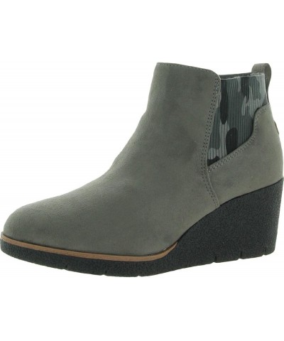 Shoes Women's Lean in Ankle Boot Steel Grey Microfiber $32.80 Boots