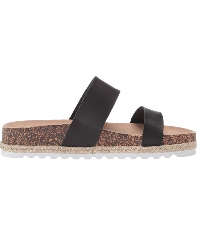 Women's Double Play Slide Sandal Black Smooth $17.41 Sandals