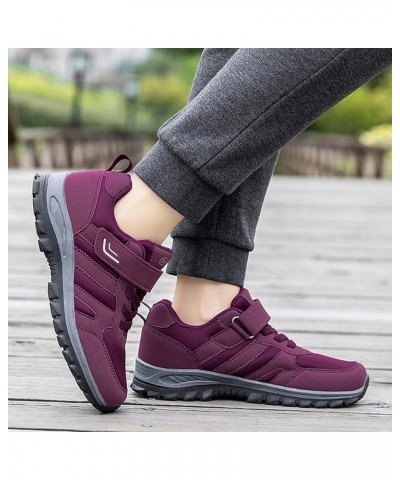 Sneakers for Women Breathable Sneakers Walking Sneakers On Sneakers Women B-purple $17.68 Athletic Shoes