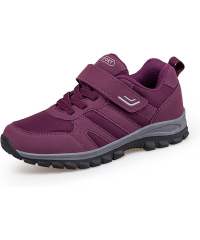 Sneakers for Women Breathable Sneakers Walking Sneakers On Sneakers Women B-purple $17.68 Athletic Shoes