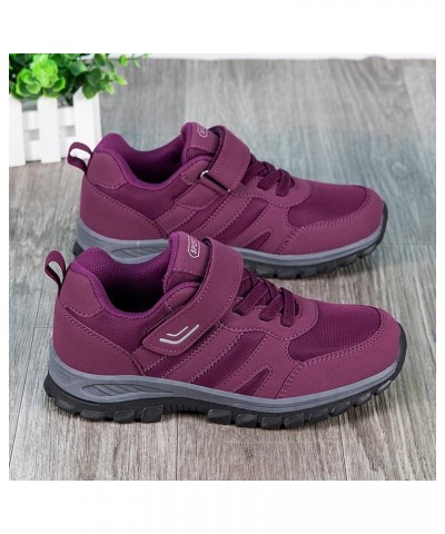 Sneakers for Women Breathable Sneakers Walking Sneakers On Sneakers Women B-purple $17.68 Athletic Shoes