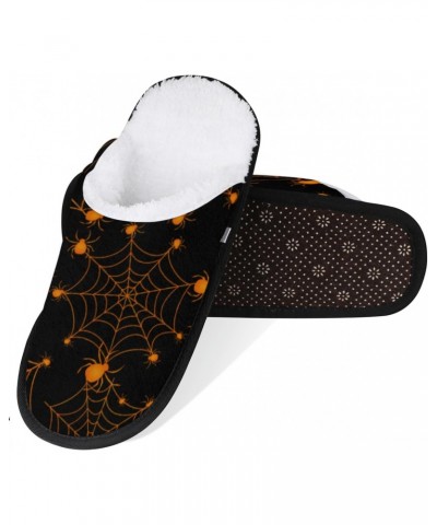 House Slippers for Women Men, Halloween Spider Web House Slippers Spider Spa Slippers Non-Slip Warm Home Shoes $13.99 Slippers