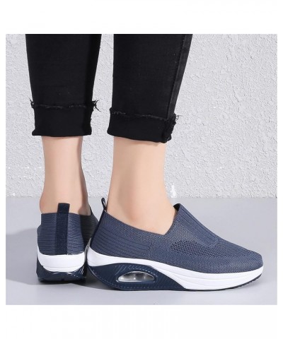 Women Nurse Sneakers Platform Sneakers Air Cushion Walking Wedge Sneaker Food Service Shoes Ladies Toning Rocker Shoes 2266bl...