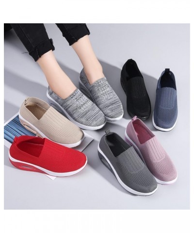 Women Nurse Sneakers Platform Sneakers Air Cushion Walking Wedge Sneaker Food Service Shoes Ladies Toning Rocker Shoes 2266bl...