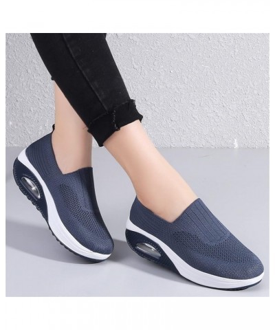 Women Nurse Sneakers Platform Sneakers Air Cushion Walking Wedge Sneaker Food Service Shoes Ladies Toning Rocker Shoes 2266bl...