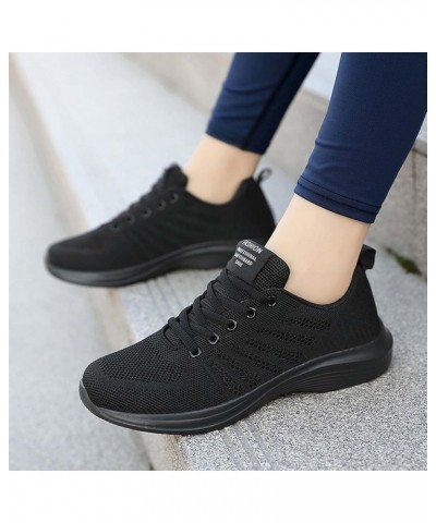 Sneakers for Women Breathable Sneakers Canvas Sneakers Slip On Athletic Trainers Z 03-black $14.77 Athletic Shoes