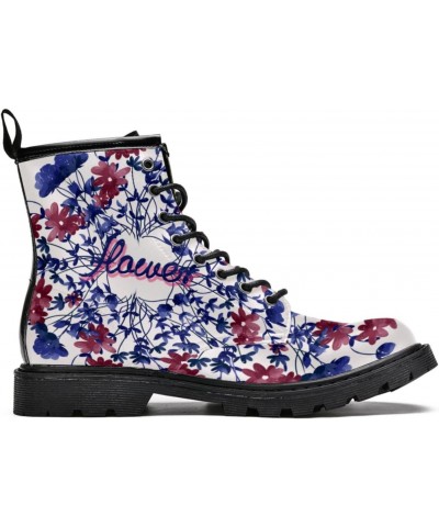 Winter Shoes for Women Girls Beautiful Blossoms High Top Lace Up Leather Boots Stylish Print Ankle Booties 6.5 $35.99 Boots