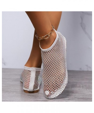 Ballet Flats for Women Sandals Ultra Comfortable Shiny Gem Mesh Flats, Women Dressy Summer Flat Shoes Slip On Sandals Summer ...