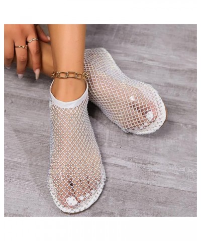 Ballet Flats for Women Sandals Ultra Comfortable Shiny Gem Mesh Flats, Women Dressy Summer Flat Shoes Slip On Sandals Summer ...