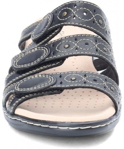 Women's Leisa Cacti Slide Sandal Black Leather $31.93 Sandals