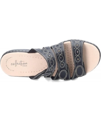 Women's Leisa Cacti Slide Sandal Black Leather $31.93 Sandals