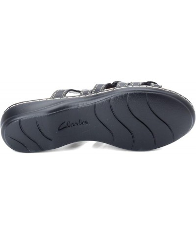 Women's Leisa Cacti Slide Sandal Black Leather $31.93 Sandals