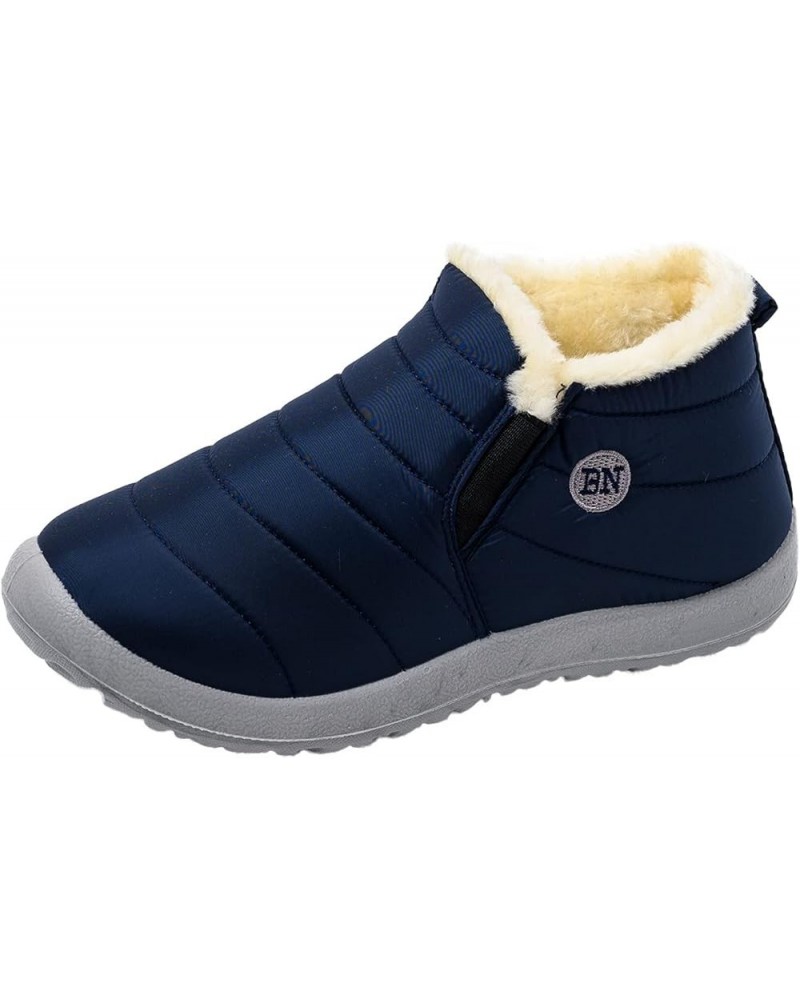 Velvet Water- Boots Warm Snow Short- Flat Women Winter women's boots Womens Snow Boots Blue $11.03 Boots