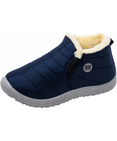 Velvet Water- Boots Warm Snow Short- Flat Women Winter women's boots Womens Snow Boots Blue $11.03 Boots