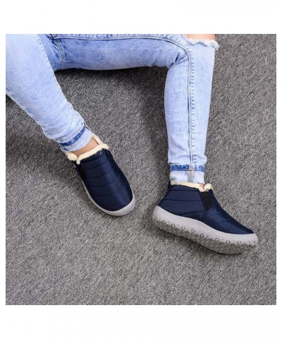 Velvet Water- Boots Warm Snow Short- Flat Women Winter women's boots Womens Snow Boots Blue $11.03 Boots