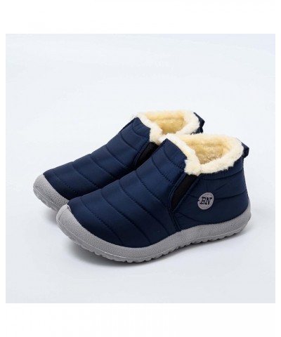 Velvet Water- Boots Warm Snow Short- Flat Women Winter women's boots Womens Snow Boots Blue $11.03 Boots