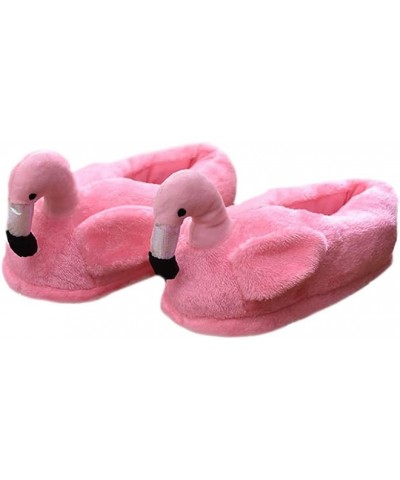 Women's slippers flamingo plush animal slippers plush home warm slippers women's indoor home shoes… Pink2 $12.39 Slippers