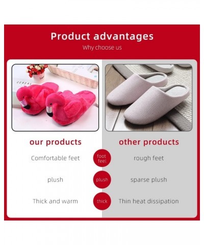 Women's slippers flamingo plush animal slippers plush home warm slippers women's indoor home shoes… Pink2 $12.39 Slippers