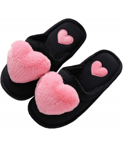 Bedroom Slippers Women Soft Sole Winter House Slippers for Women Heated House Shoes White Fluffy Slippers for Women Christmas...