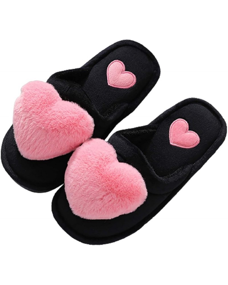 Bedroom Slippers Women Soft Sole Winter House Slippers for Women Heated House Shoes White Fluffy Slippers for Women Christmas...