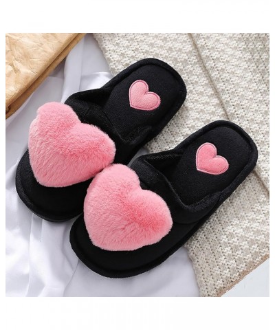 Bedroom Slippers Women Soft Sole Winter House Slippers for Women Heated House Shoes White Fluffy Slippers for Women Christmas...