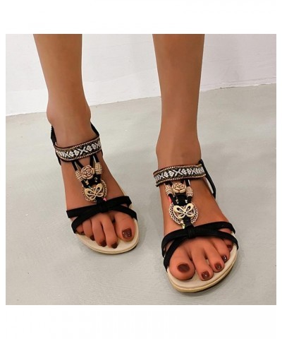 Cute Sandals For Women Flats For Women Flip Flops For Women Foam Slides Platform Slippers Wedge Boots Women Brown Leath Black...