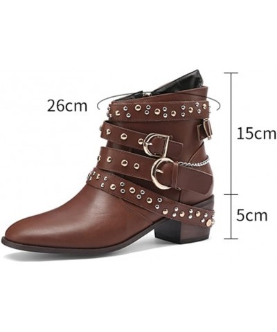 Women's Embroidered Cowgirl Boots Women Short Western Cowgirl Boots 38 Brown $21.47 Boots