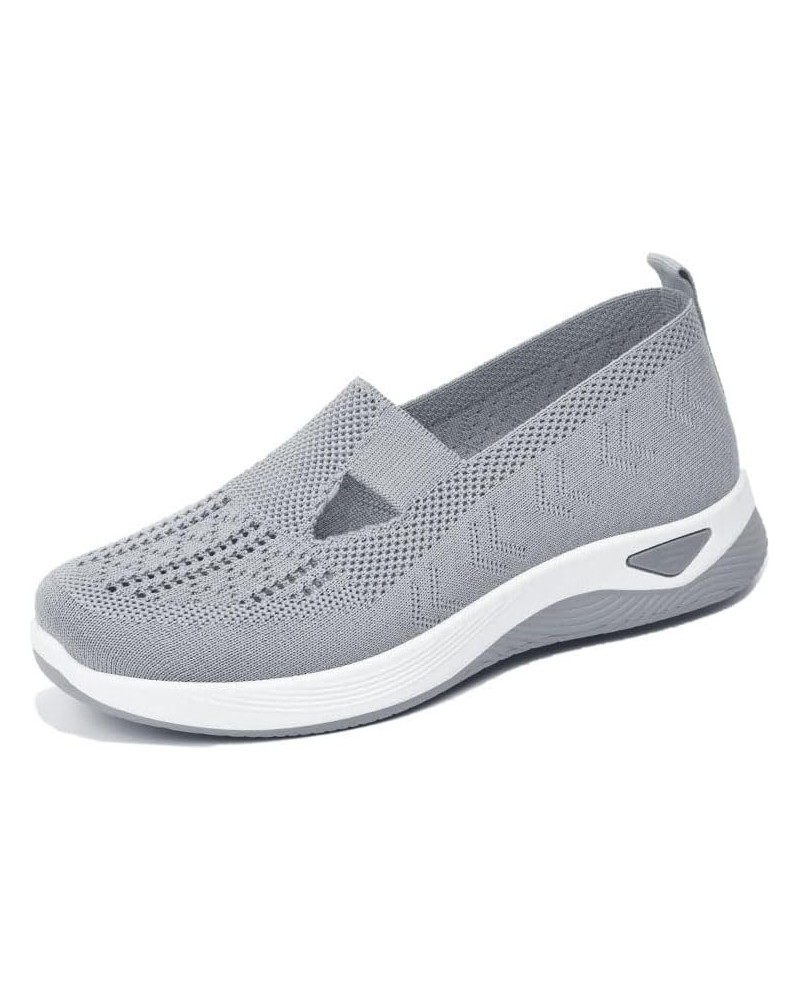 Women's Woven Breathable Soft Sole Shoes,Outdoor Comfort Casual Fashion Slip-On Walking Shoes, Casual Mesh Shoes Grey $12.70 ...