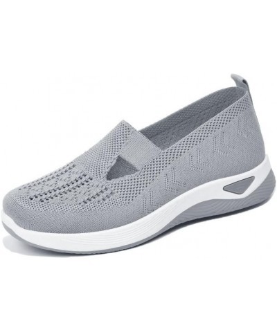 Women's Woven Breathable Soft Sole Shoes,Outdoor Comfort Casual Fashion Slip-On Walking Shoes, Casual Mesh Shoes Grey $12.70 ...