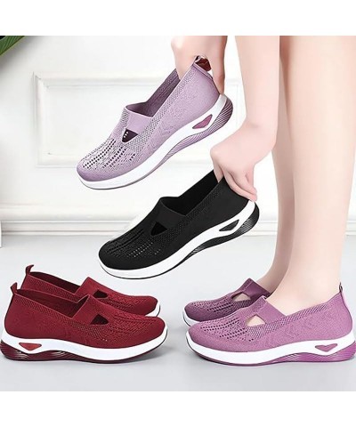 Women's Woven Breathable Soft Sole Shoes,Outdoor Comfort Casual Fashion Slip-On Walking Shoes, Casual Mesh Shoes Grey $12.70 ...