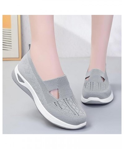 Women's Woven Breathable Soft Sole Shoes,Outdoor Comfort Casual Fashion Slip-On Walking Shoes, Casual Mesh Shoes Grey $12.70 ...