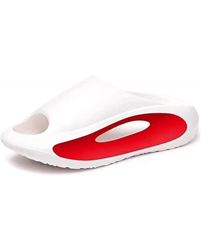 Pat-X Anti-Slip Sole Soft Fluffy Cloud Shoes for Women Men, Open Toe House Slippers Red $11.75 Slippers