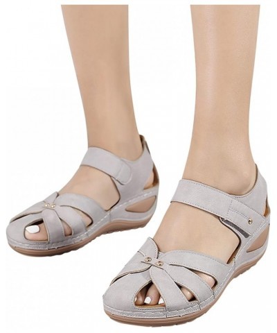 flat shoes women's dress shoes low heel sandals for women womens sandals size 8 flat sandals for women Z-01 Grey $14.84 Sandals