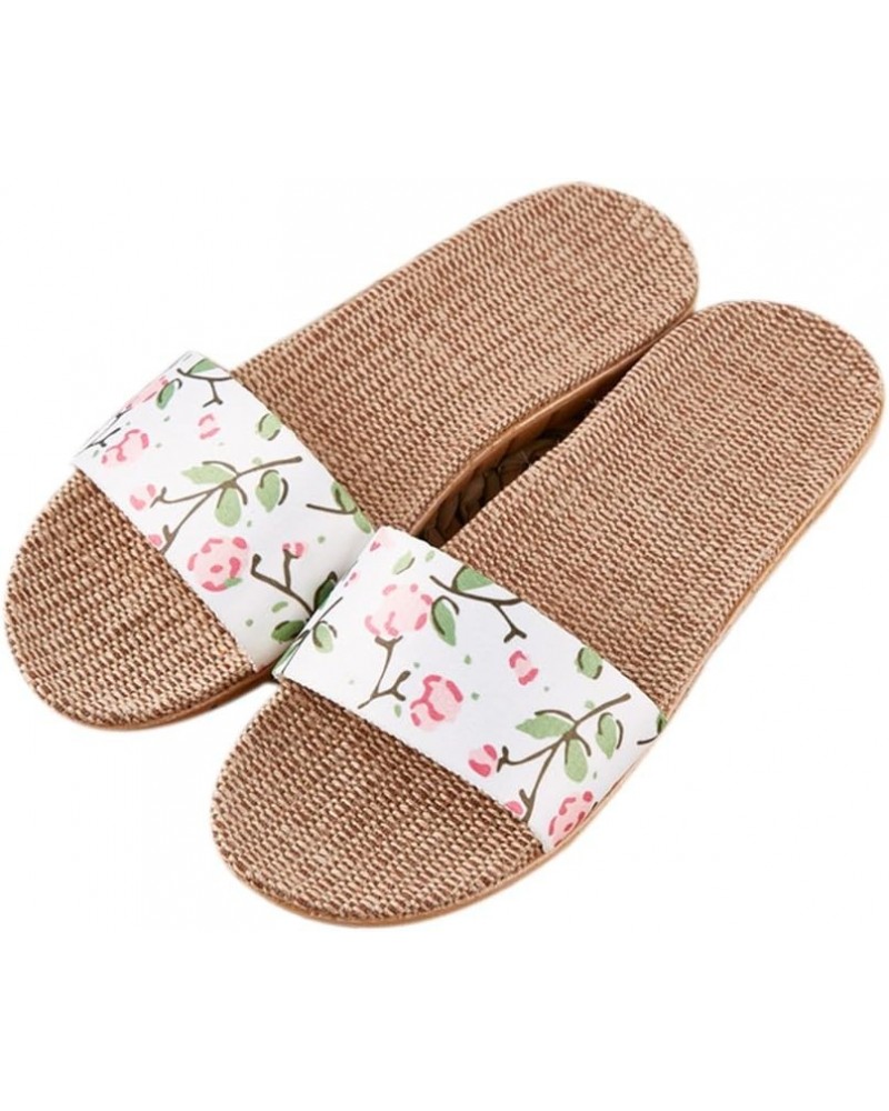 Flax Suction Sweat Odor-Proof Summer Spring Fall Winter Home Linen Cool Shoes Sandals Couples Indoor Four Seasons Cotton Line...